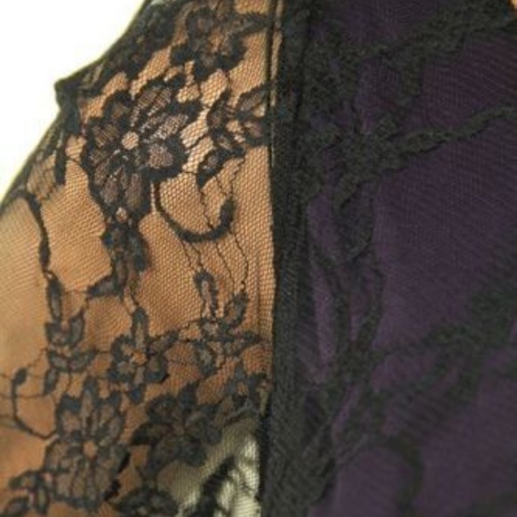 Sexy and Sleek Purple Spanish Lace Dress - Picture 4 of 4